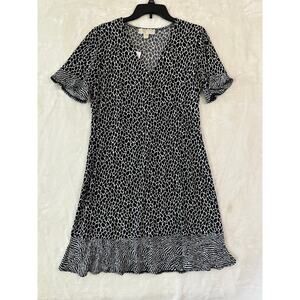 NWT Michael Kors Black Dress L Contrast Trim Lightweight Office